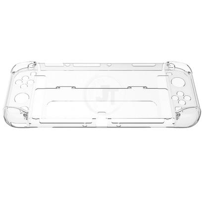 Imagem de Case Proteção P/ Switch Oled Transparente C/ Suporte Stand Capa Quick Nintendo Video Game Portátil Capinha Acrílico