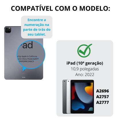 Imagem de Case Protetora Keyboard Ajustável Para iPad 10ª Geração 10.9