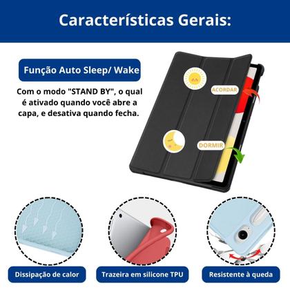 Imagem de Case Silicone encaixe perfeito Galaxy Tab S9 FE 10,9 SM-X510