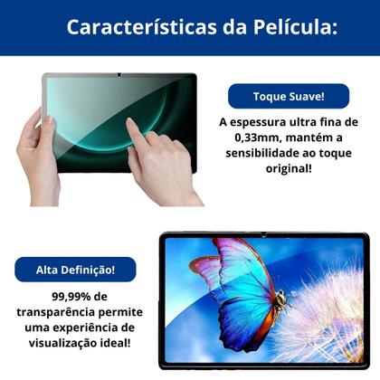 Imagem de Case Silicone encaixe perfeito para Galaxy Tab S9 11 + vidro