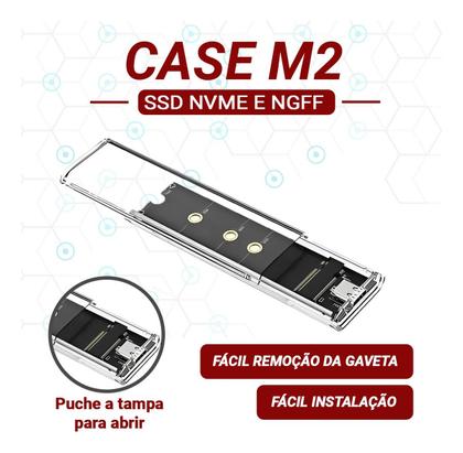 Imagem de Case Ssd M2/nvme Tipo-c Usb 3.1 Fy-879 nvt