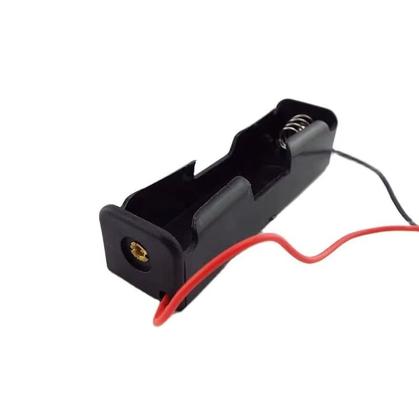 Imagem de Case Suporte Porta Pilha Bateria 18650 3.7V com Fios para Solda  Ideal para Projetos Arduino e DIY