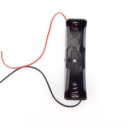 Imagem de Case Suporte Porta Pilha Bateria 18650 3.7V com Fios para Solda  Ideal para Projetos Arduino e DIY