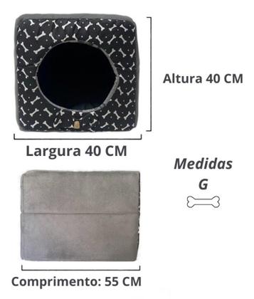 Imagem de Casinha Caminha Toca Grande Iglu 3 Em 1 Para Gato Cachorro Com Almofada Removível