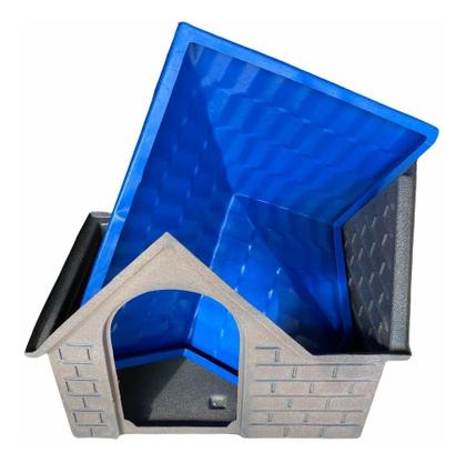 Imagem de Casinha Casa Plástica Cachorro Médio Porte Bangalo Número 4 Com Colchão