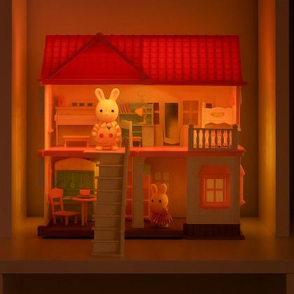 Imagem de Casinha de Boneca Infantil Coelhinho Luxury Vila com Luz de LED e Acessórios  Brinquedo Educativo e Interativo