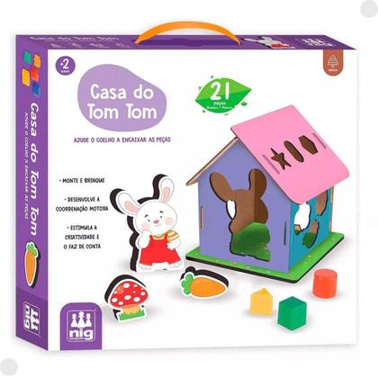 Imagem de Casinha Do Tom Tom Didática Encaixe Formas E Figuras 476 Nig