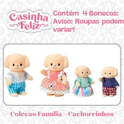 Imagem de Casinha Feliz Coleção Família Cachorro Brinquedos Bonecos