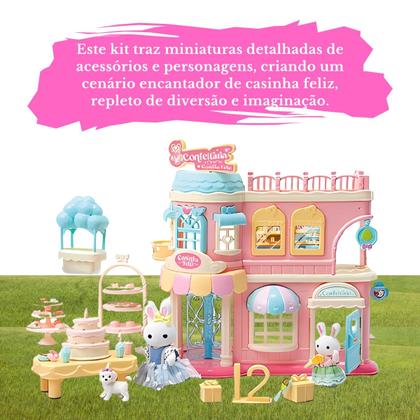 Imagem de Casinha Feliz Inspirada Em Sylvanian Family Com Coelhinha e Acessórios Brinquedo Infantil Colecionável Zoop