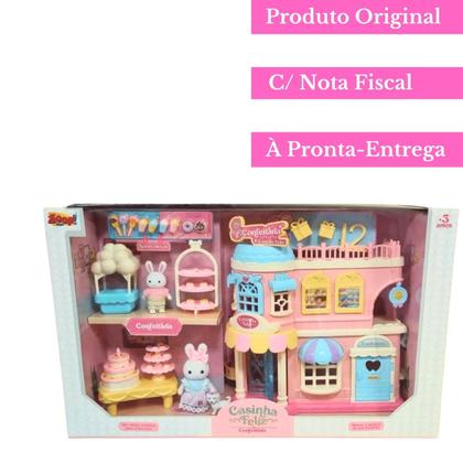 Imagem de Casinha Feliz Inspirada Em Sylvanian Family Com Coelhinha e Acessórios Brinquedo Infantil Colecionável Zoop