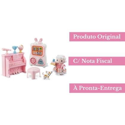 Casinha Feliz - Sala de Estudo C/ Piano - Estilo Sylvanian Family