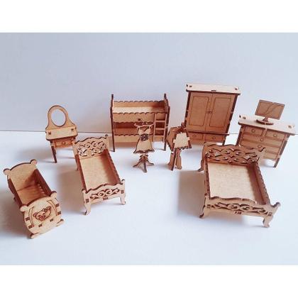 Imagem de Casinha Para Boneca Polly Lol Com Varanda 43 Cm Com Móveis