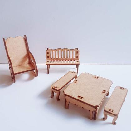 Imagem de Casinha Para Boneca Polly Lol Com Varanda 43 Cm Com Móveis