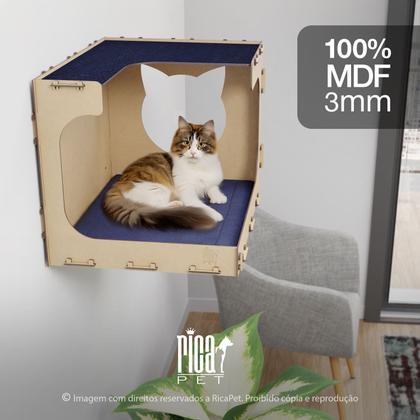 Imagem de Casinha Pet Gato Parede Arranhador Brinquedo Colchão Nicho