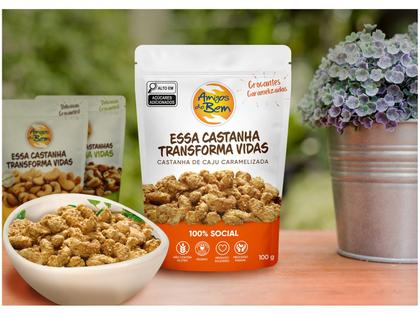 Imagem de Castanha de Caju Caramelizada 100g Amigos do Bem
