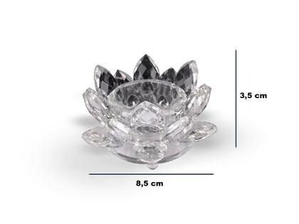Imagem de Castiçal de Vidro - Flor de Lotus