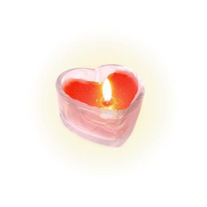 Imagem de Castiçal De Vidro Formato Coração Pote Enfeite Velas