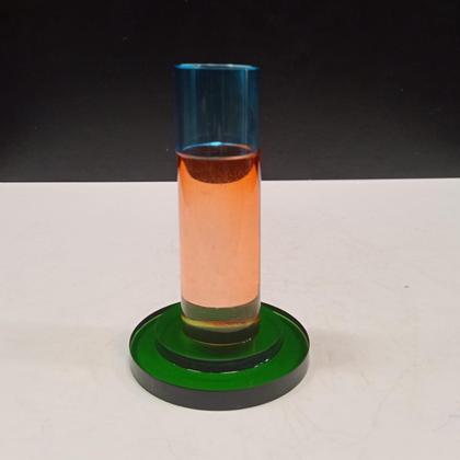 Imagem de Castiçal Home&Co 11x7x7cm Eco Crystal Color Decoração para Casa Sala e Ambiente