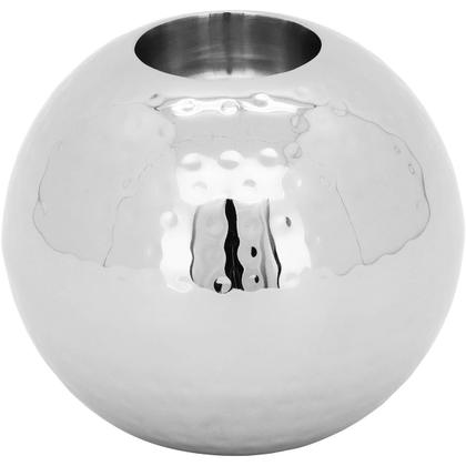 Imagem de Castiçal HomeCo Porta Vela Areta Inox 9x10x10cm Prata