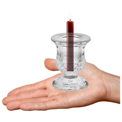 Imagem de Castiçal Porta Velas de Vidro Transparente para Decoração