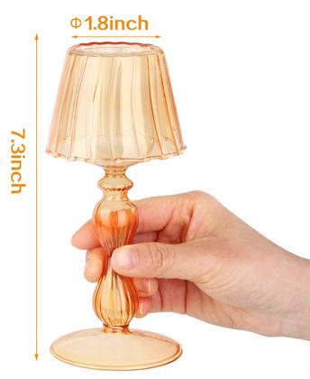 Imagem de Castiçal votivo de vidro Gurfuy Amber para decoração de mesa