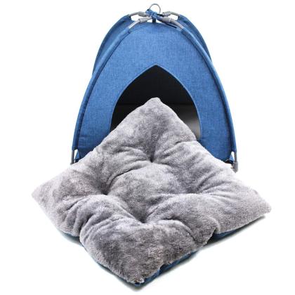 Imagem de Cat Bed Cave Winsterch para gatos domésticos, cães pequenos, azul