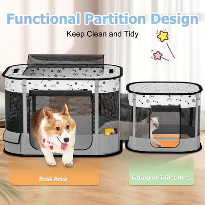 Imagem de Cat Playpen BUFOR portátil dobrável 32x24x22cm com estojo cinza