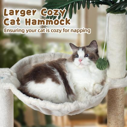 Imagem de Cat Scratching Post Fantasreen Árvore para gatos de 76 cm com 2 redes