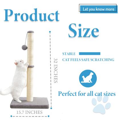 Imagem de Cat Scratching Post MeowHomm 81 cm de altura com arranhador de sisal