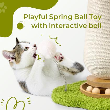 Imagem de Cat Scratching Post TEWIWAP Mushroom com brinquedos interativos