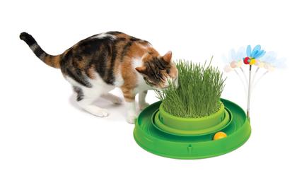 Imagem de Cat Toy Catit Play Circuit Ball com Scratch Pad e Catnip Green
