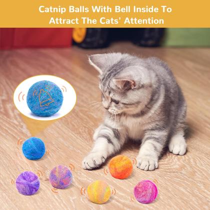 Imagem de Cat Toy Retro Shaw Catnip Balls com Catnip & Bell, pacote com 6