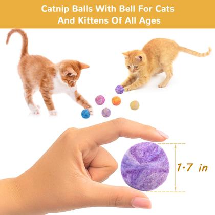Imagem de Cat Toy Retro Shaw Catnip Balls com Catnip & Bell, pacote com 6