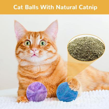 Imagem de Cat Toy Retro Shaw Catnip Balls com Catnip & Bell, pacote com 6
