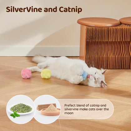 Imagem de Cat Toys Potaroma Chirping Balls com SilverVine Catnip, pacote com 3