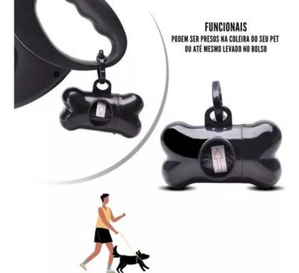 Imagem de Cata Caca Kit Ossinho + 1 Rolo (2 No Total) Cocô Pets Gatos