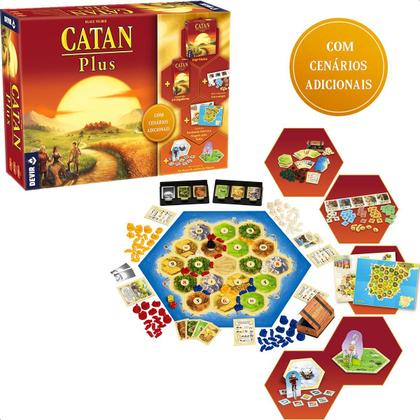 Imagem de Catan Plus Nova Edição Big Box Jogo De Tabuleiro Devir Português