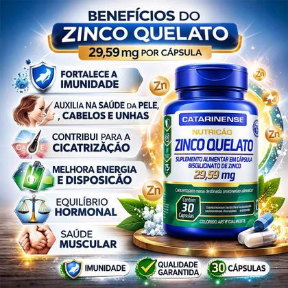 Imagem de Catarinense - Zinco Quelato - C/30 Cápsulas Sem Sabor