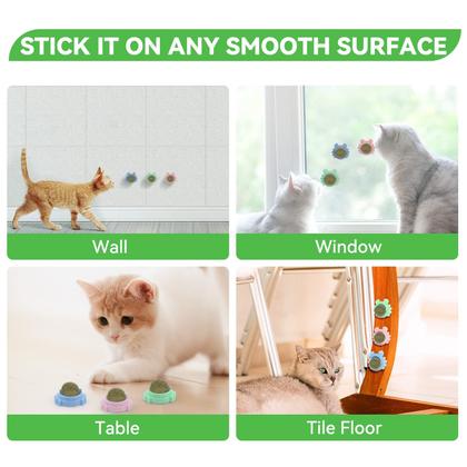 Imagem de Catnip Balls Toy Aucenix para limpeza de dentes que lambem gatos