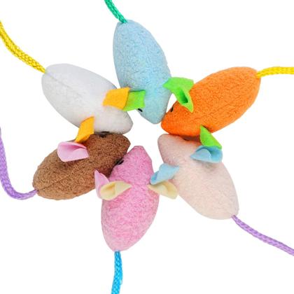 Imagem de Catnip Toy Dorakitten 6 peças de brinquedos de pelúcia para gatos e ratos