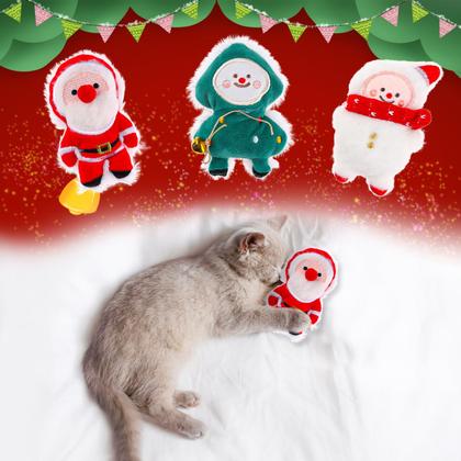 Imagem de Catnip Toys Glyinnhe Christmas Cat Chew Toy para gatos, 3 unidades