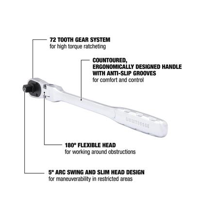 Imagem de Catraca DEWALT Flex Head SAE 3/8" (DWMT81155)