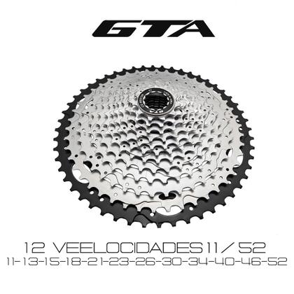 Catraca K7 Cassete 12v 11-52 Gta Rx Padrão Hg Pinhão Index 1x12