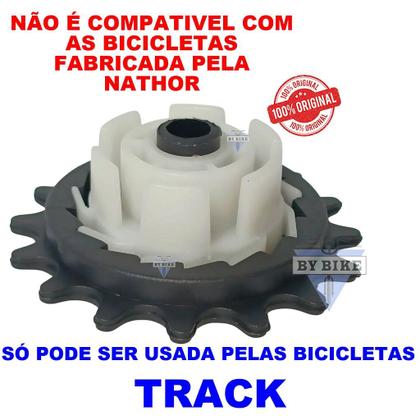 Imagem de Catraca (parte de fora) Mais Roda Livre(parte de dentro) Bike Aro 12 Track Infantil Original 16 Dentes