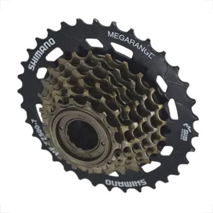 Catraca roda livre shimano tourney tz500 rosca 7 velocidades 14 34