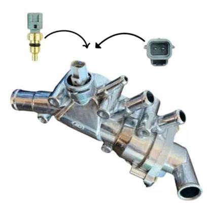 Imagem de Cavalete d agua valvula termostática fiesta 1.0 8v / ecosport 1.6 8v zetec flex 2005 a 2014