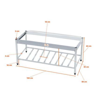 Imagem de Cavalete de Apoio Inox Chapa Char Broiler Americana CG150 CGG150 Mod CECGP150 - Venâncio