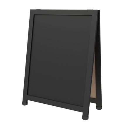 Imagem de Cavalete de calçada 80x60 Duplo com quadro negro para propaganda oferta de bar e loja