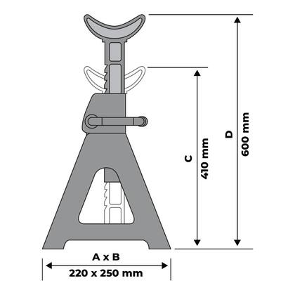 Imagem de Cavalete Mecânico 6 Toneladas Bovenau CT6000 - 1 Par
