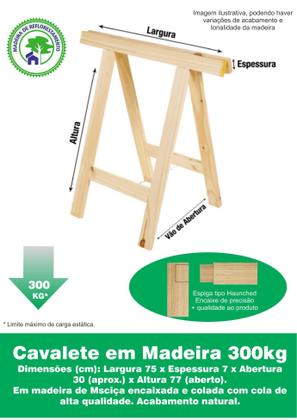 Imagem de Cavalete Para Mesa Ou Decoração Madeira Reforçado 75x80 Cm NeonX